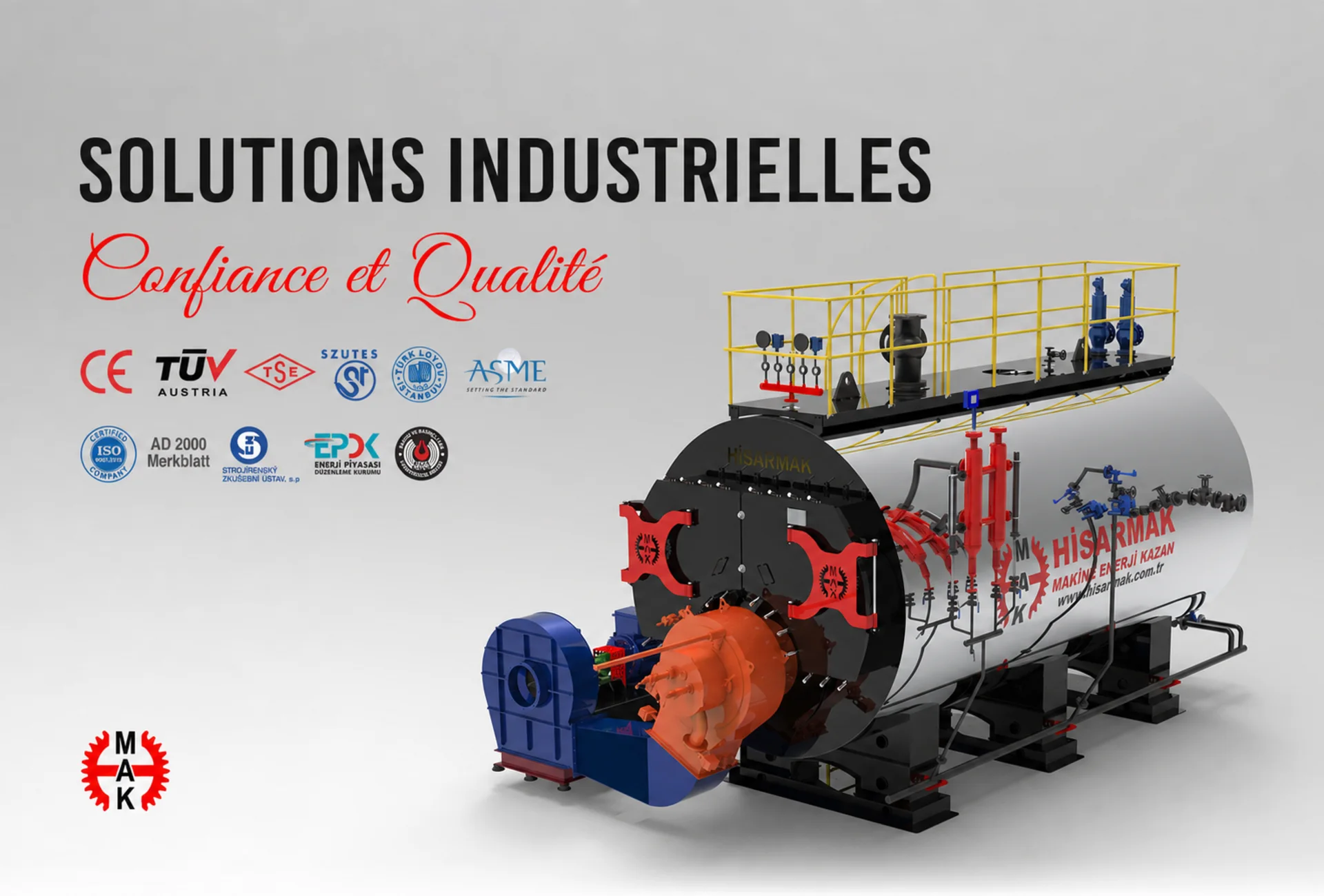 Solutions de chaudières industrielles Hisarmak